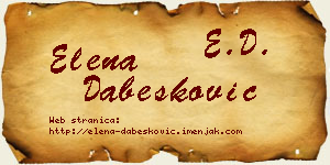 Elena Dabesković vizit kartica